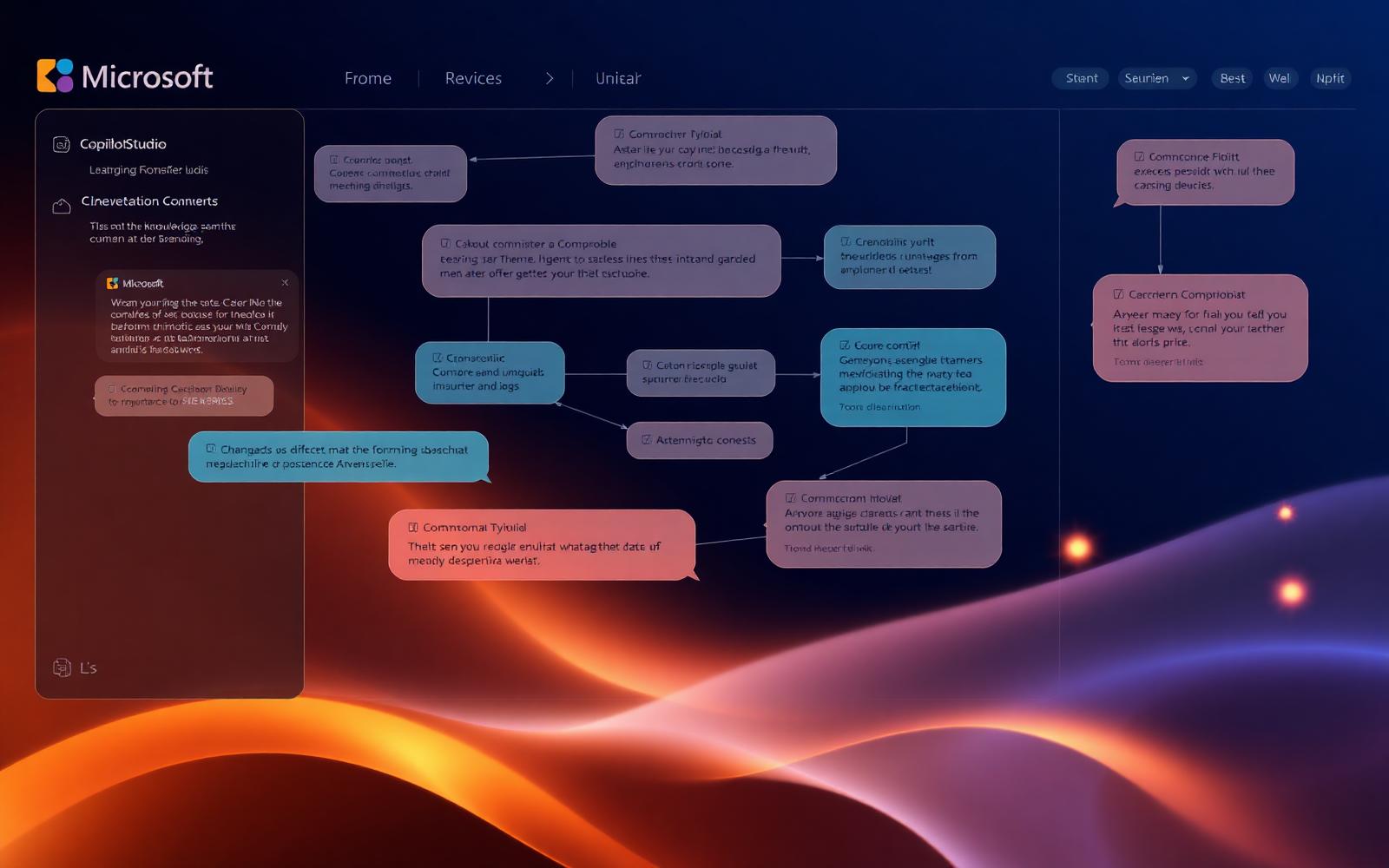 Microsoft Copilot Studio agent design visualisation